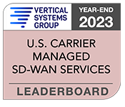 2023 U.S. Carrier Managed SD-WAN LEADERBOARD stamp